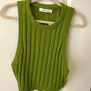 Green sweater vest